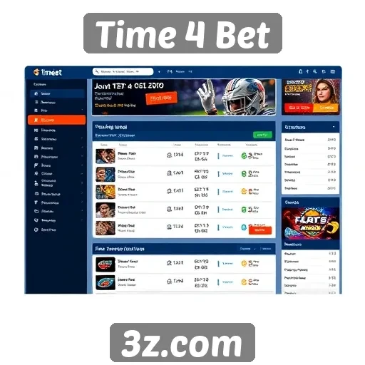 Interface do usuário do Time 4 Bet é intuitiva